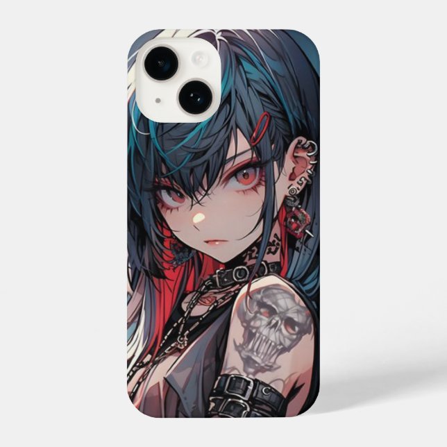 Inked Anime Girl iPhoneCase iPhone Case (Back)