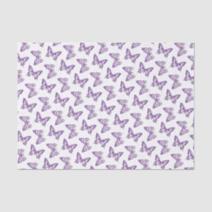 Inked butterfly art purple white tissue paper