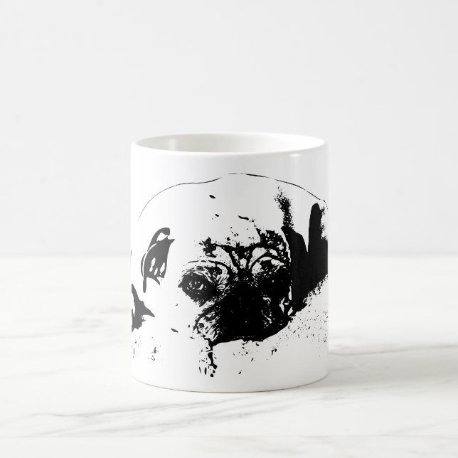 Inked Calm, Cheerful Sip Coffee Mug (Center)