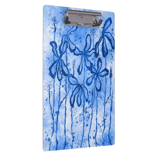 Inked Flowers Blue Sky  Clipboard (Right)