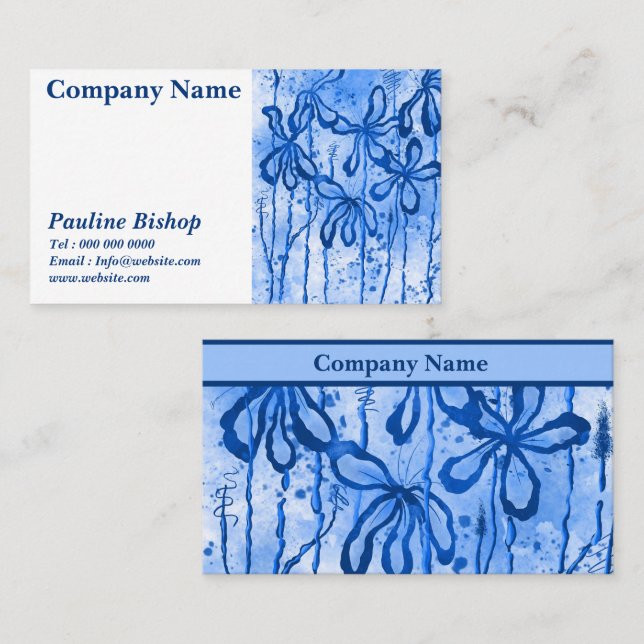 Inked Flowers  Business Card (Front/Back)