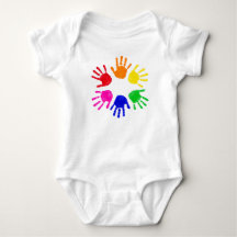 Inked Hand Print baby onesiee