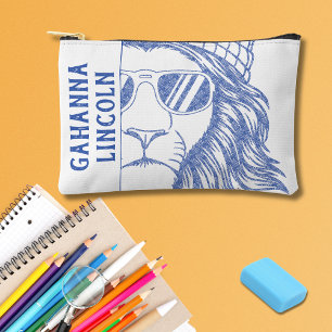 Inked Lion Mascot School Graduation Year Accessory Pouch