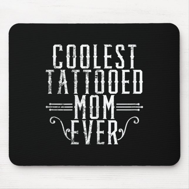 Inked Mama Mum Leopard Tattooed Mum Temporary Tatt Mouse Pad (Front)