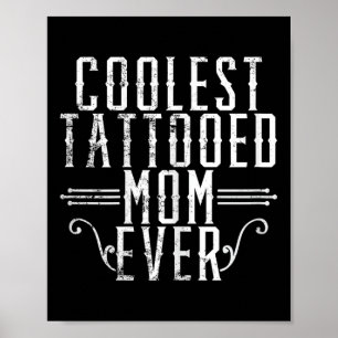 Inked Mama Mum Leopard Tattooed Mum Temporary Tatt Poster