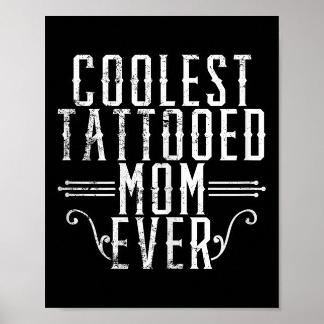 Inked Mama Mum Leopard Tattooed Mum Temporary Tatt Poster (Front)