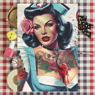 Inked Nurse  Tissue Paper