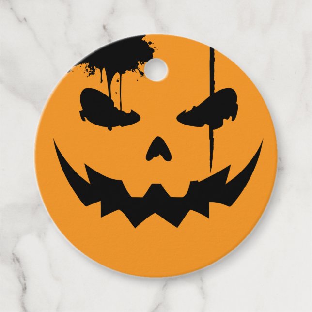 Inked Pumpkin Favour Tags (Front)