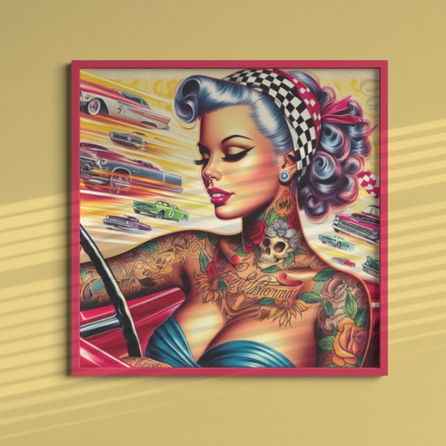 Inked Racing Girl Poster (Creator Uploaded)