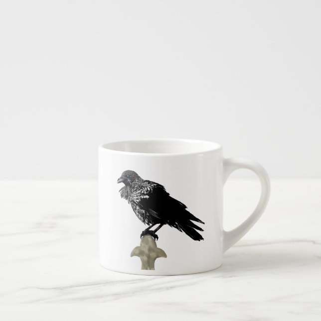 Inked Raven Espresso Cup (Right)