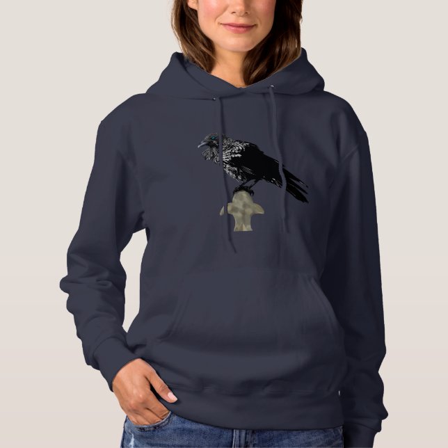 Inked Raven Hoodie (Front)