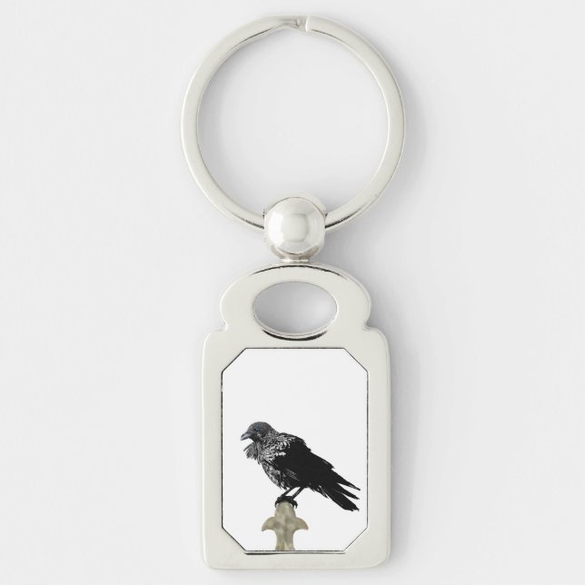 Inked Raven Key Ring (Front)