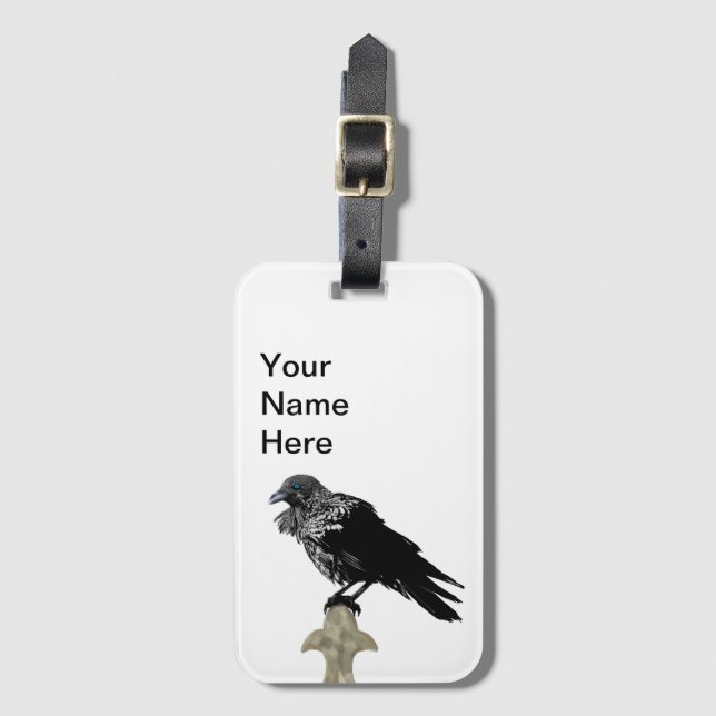 Inked Raven Luggage Tag (Front Vertical)