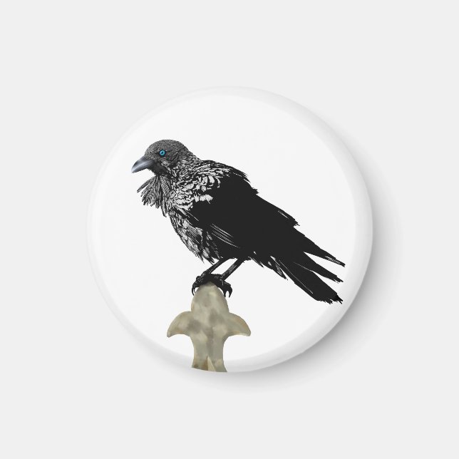 Inked Raven Magnet (Front)