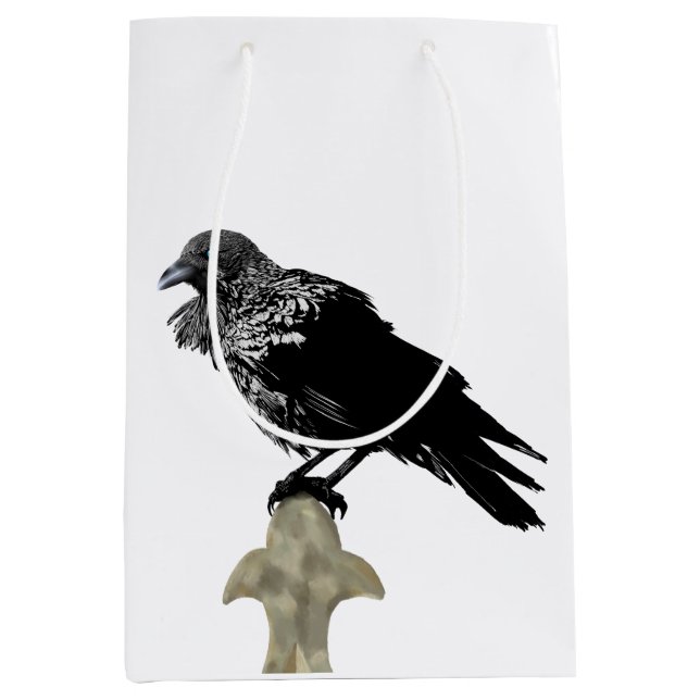 Inked Raven Medium Gift Bag (Front)