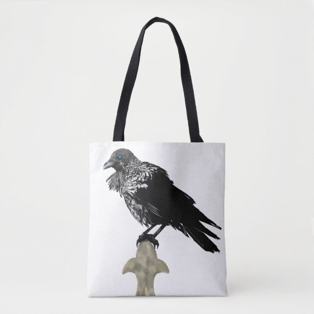 Inked Raven Tote Bag (Front)