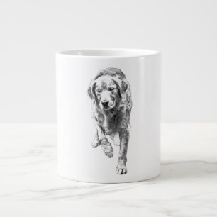 Inked Retriever, Autumn Shadows Large Coffee Mug