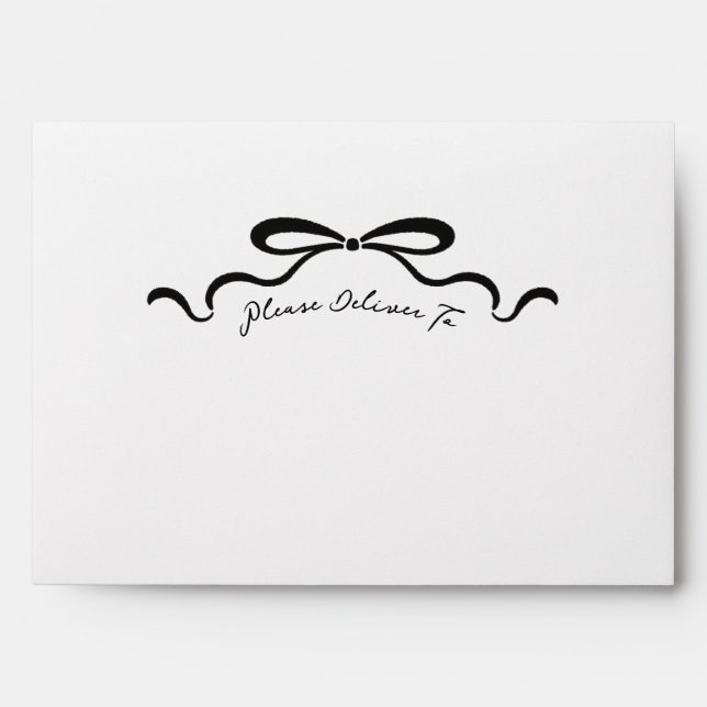 Inked Ribbons and Bow Envelope (Front)