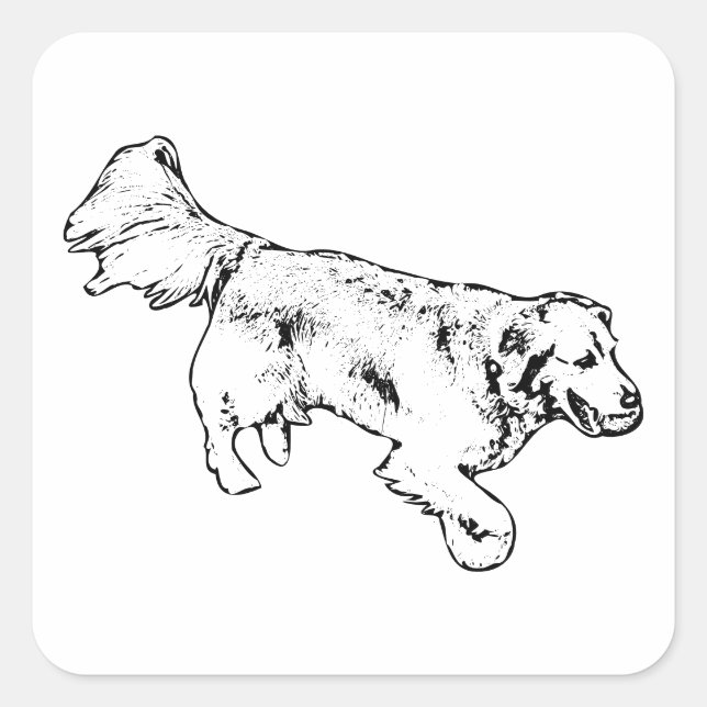 Inked Runner with Harvest Glow Square Sticker (Front)