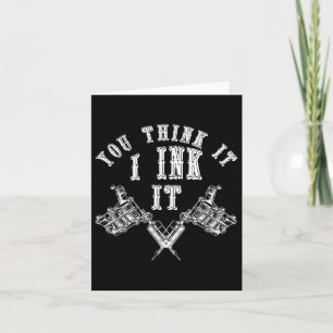 Inked Tattoo Master Tattooer Gift Idea Ink Artist  Card