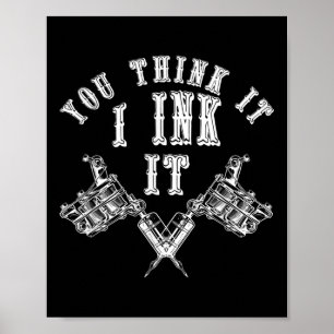 Inked Tattoo Master Tattooer Gift Idea Ink Artist Poster
