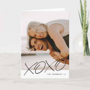 Inked XOXO Valentine's Day Card - Black