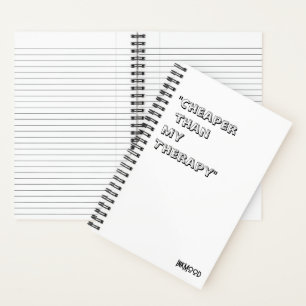 InkMood: "Cheaper than my Therapy" Notebook