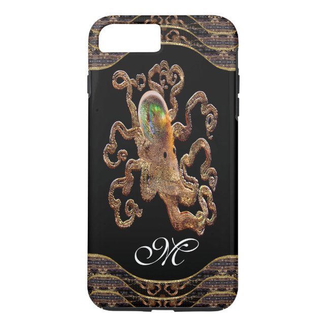 Inkpassion Monogram Cool Octopus Case-Mate iPhone Case (Back)