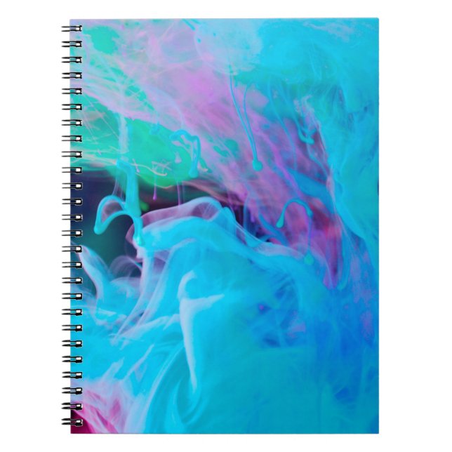 inks in waterabstract, acrylic, art, artistic, bac notebook (Front)