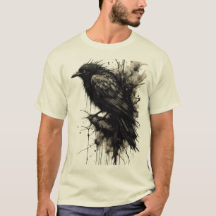 Inkstorm Crow Silence Before the Caw T-Shirt