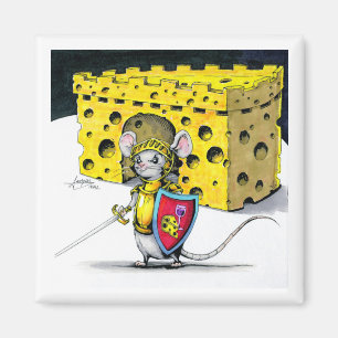 Inktober 2018 Day 13 - Guarding the Cheese Castle Magnet