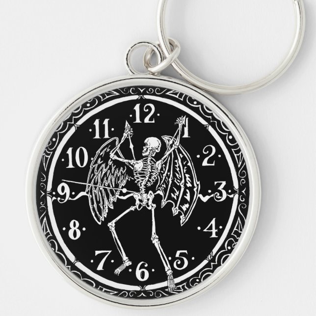Inktober 2018 Day 14 - Mortal Clock Key Ring (Front)