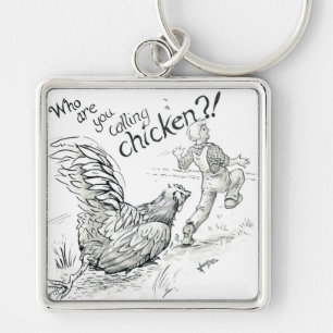 Inktober 2018 Day 5 - Chicken Chase Key Ring