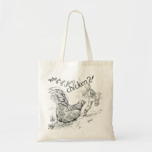 Inktober 2018 Day 5 - Chicken Chase Tote Bag