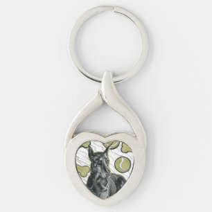 Inktober 2018 Day 6 - Pretty Doberman Dreams Key Ring