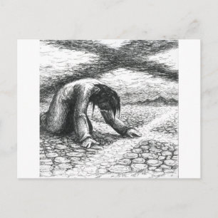 Inktober 2018 Day 7 - Exhausted Postcard