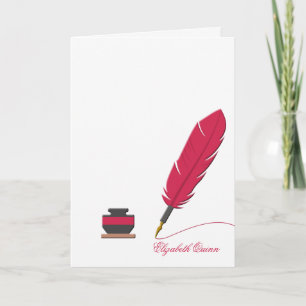 Inkwell and Feather Pen Stationery Photo Notecard