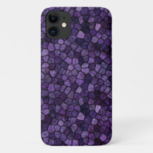 Inkwell Blue Cobbled Patchwork Terrazo Pattern iPhone 11 Case