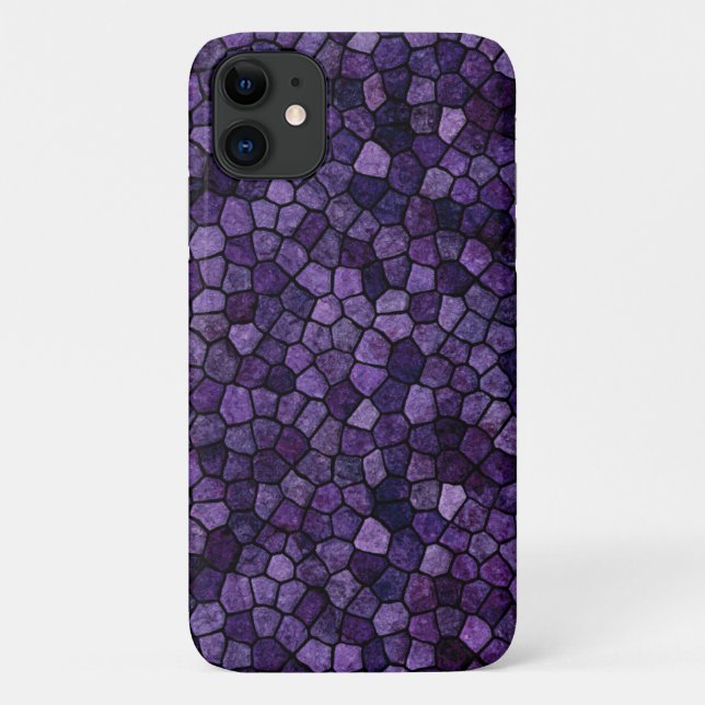 Inkwell Blue Cobbled Patchwork Terrazo Pattern Case-Mate iPhone Case (Back)