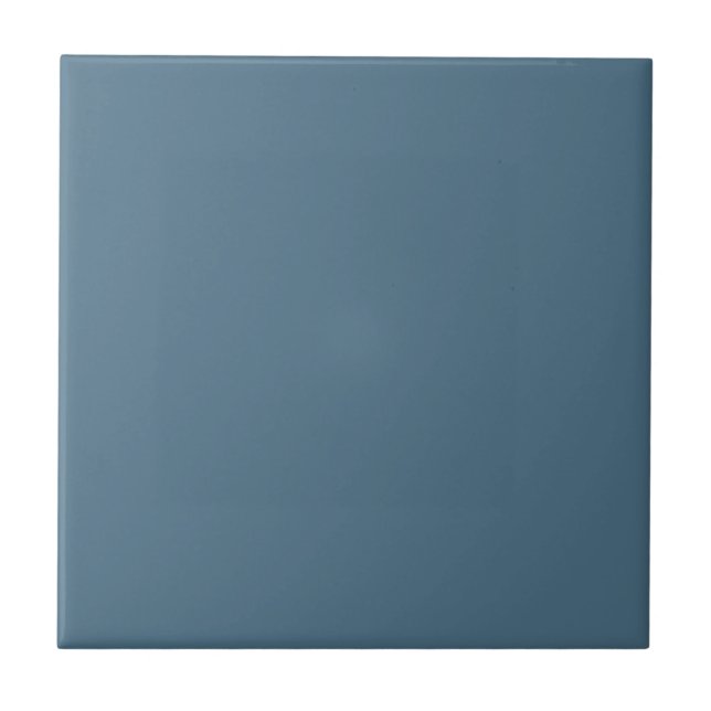 Inky Blue Solid Colour Ceramic Tile (Front)