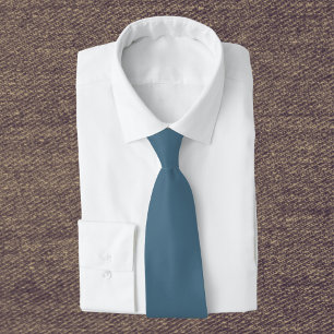 Inky Blue Solid Colour Tie