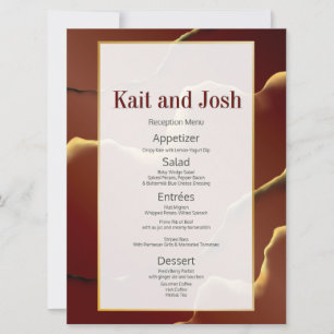 Inky Earthtone Red Abstract Amazing Fab Wedding Invitation