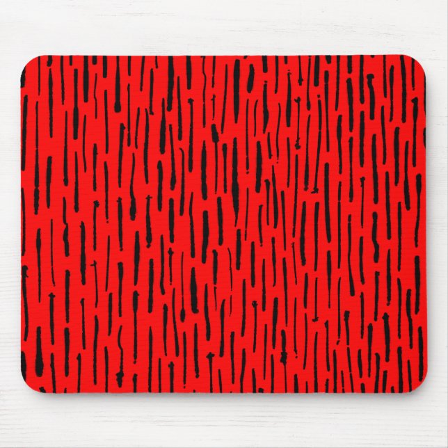 Inky Lines - Red Mouse Pad (Front)