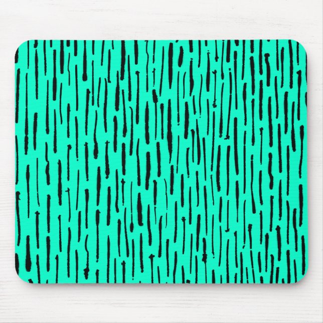 Inky Lines - Turquoise Mouse Pad (Front)