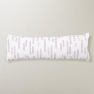 Inky Rounded Lines Pattern   Dusty Pink on White Body Cushion