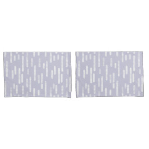 Inky Rounded Lines Pattern   Dusty Purple/White Pillowcase