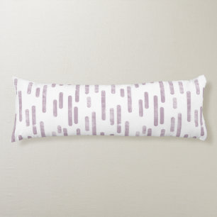 Inky Rounded Lines Pattern   Mauve on White Body Cushion