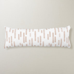 Inky Rounded Lines Pattern Pale Terracotta/White Body Cushion