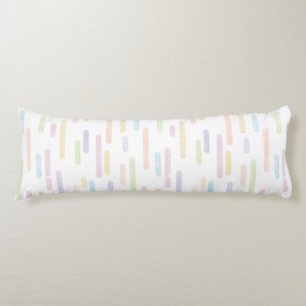 Inky Rounded Lines Pattern   Pastel Rainbow Colour Body Cushion