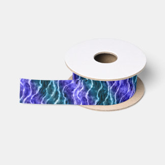 inky waves - gradient blues : satin ribbon